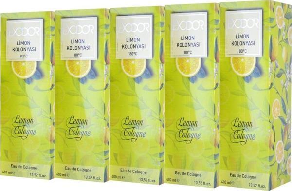 Exodor Klasik Limon Kolonyası 400 Ml 5 Li - Image 1