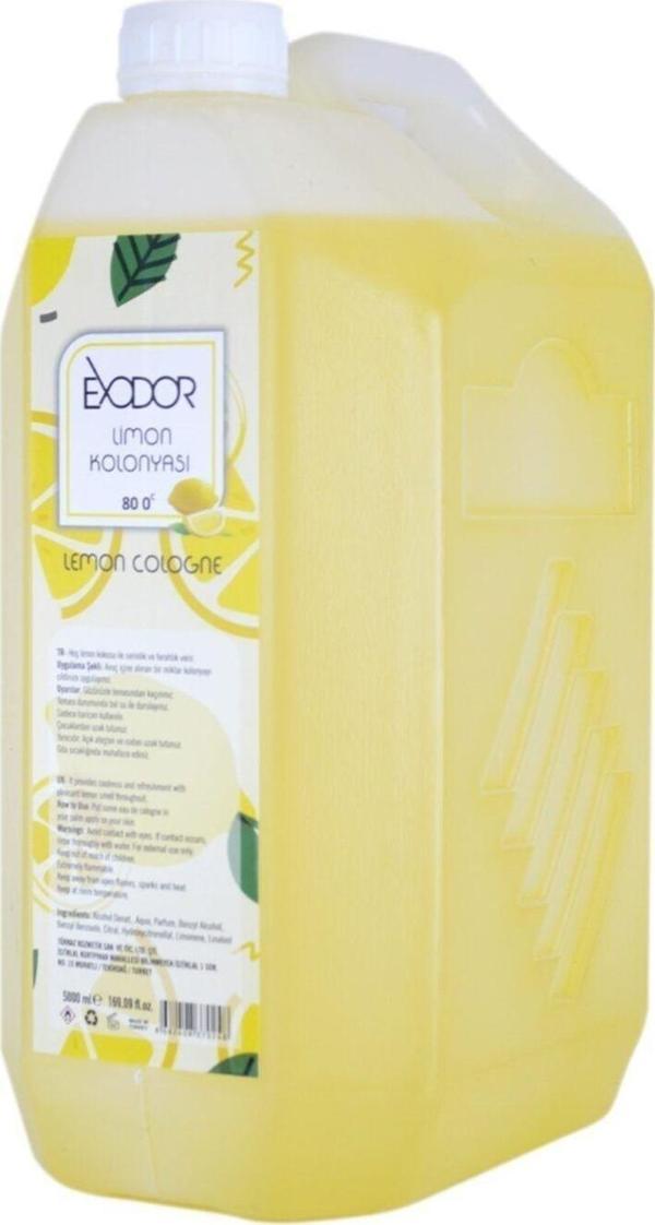 Exodor Klasik Limon Kolonyası Plastik Bidon 5 Lt 80 Derece - Image 1