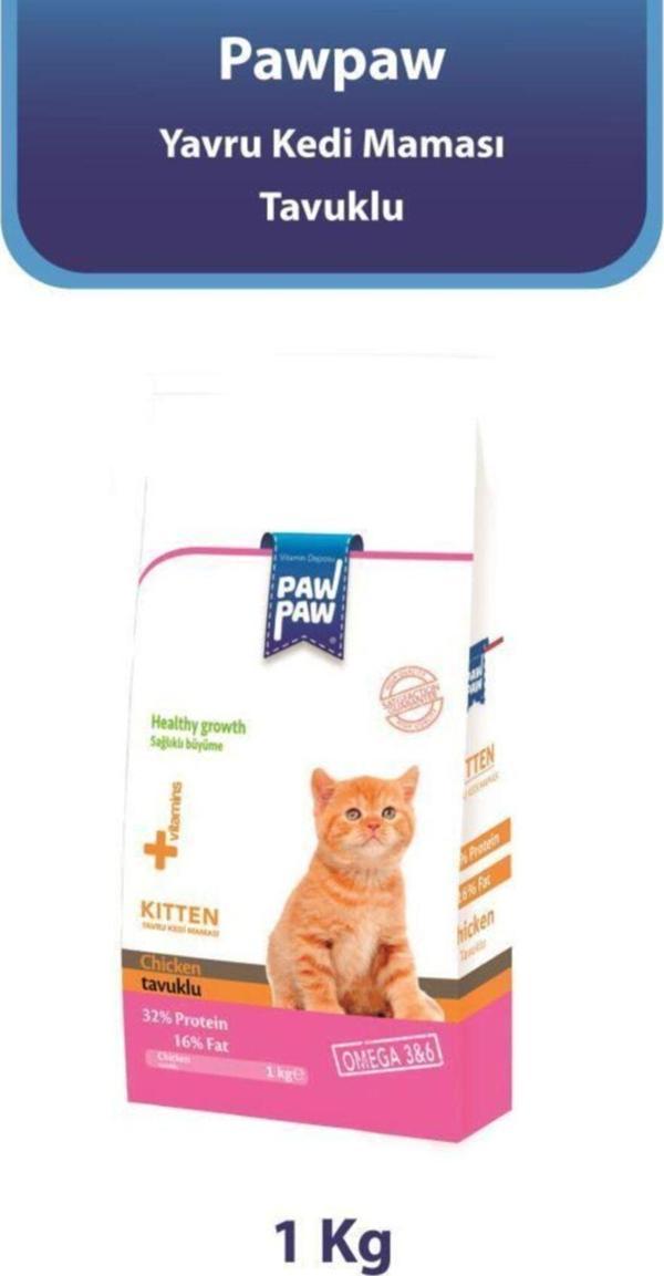 Paw Paw Tavuklu Yavru Kedi Maması 1 Kg - Image 1