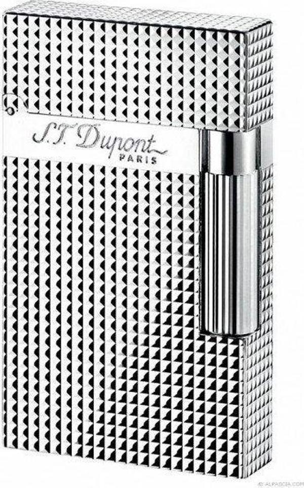 S.T. Dupont Silver Diamond Head Puro Çakmağı 16184 - Image 1