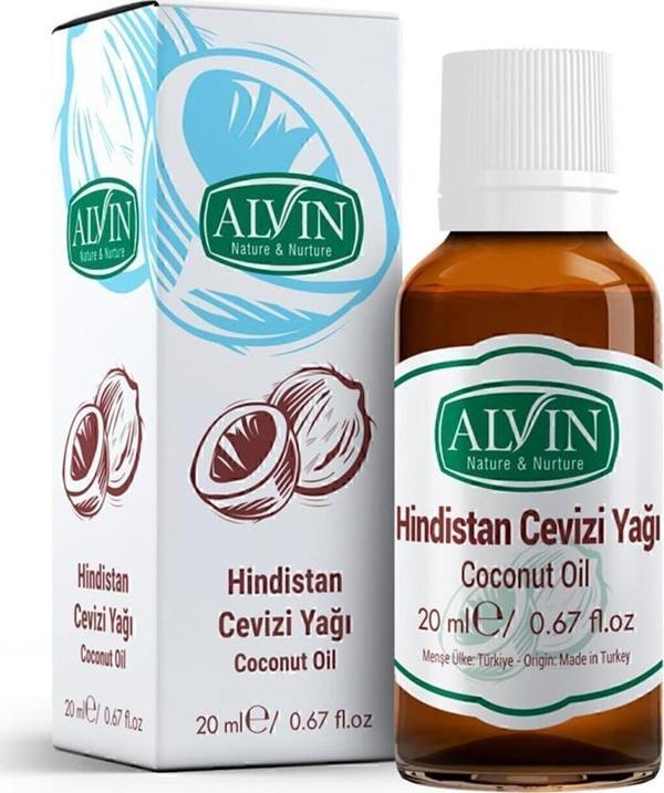 Alvin Hindistan Cevizi Yağı Soğuk Sıkım %100 Saf Ve Doğal 20 Ml - Image 1