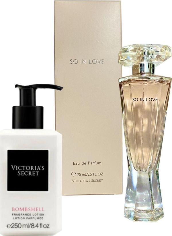 Bombshell 250ml Vücut Losyonu + So In Love Edp 75ml Kadın Parfüm 2li Set - Image 1