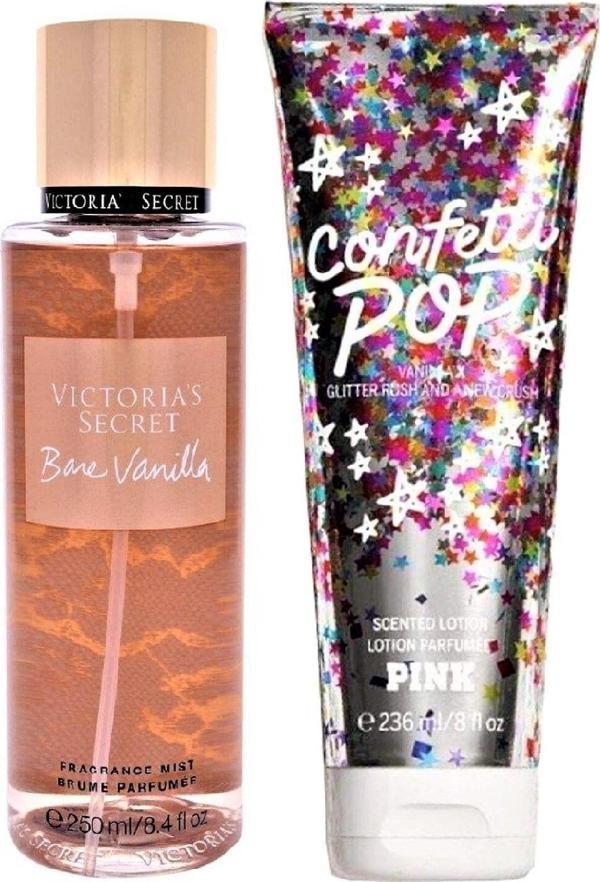 Bare Vanilla & Pink Confetti Pop Vücut Losyonu Ve Spreyi 2'li Set - Image 1