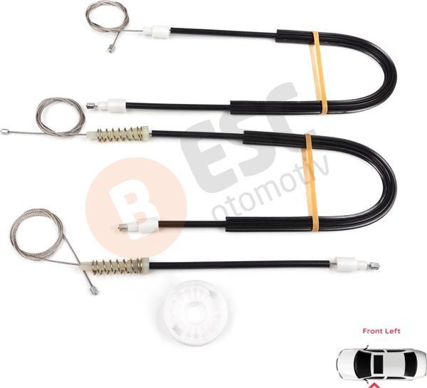 Citroen C5 MK1 DC DE 2000-2007 9221P7 İçin Ön Sol Kapı Cam Kriko Tamir Seti - Image 1