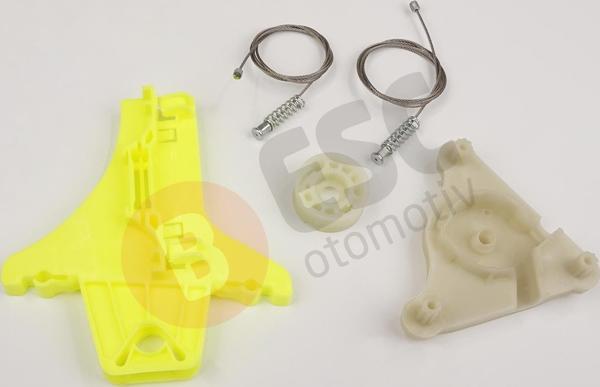 VW Passat B6 3C2 3C5 B7 362 365 2010-2015 4/5 Kapı 3C4839755 İçin Arka Sol Kapı Cam Kriko Seti	 - Image 1