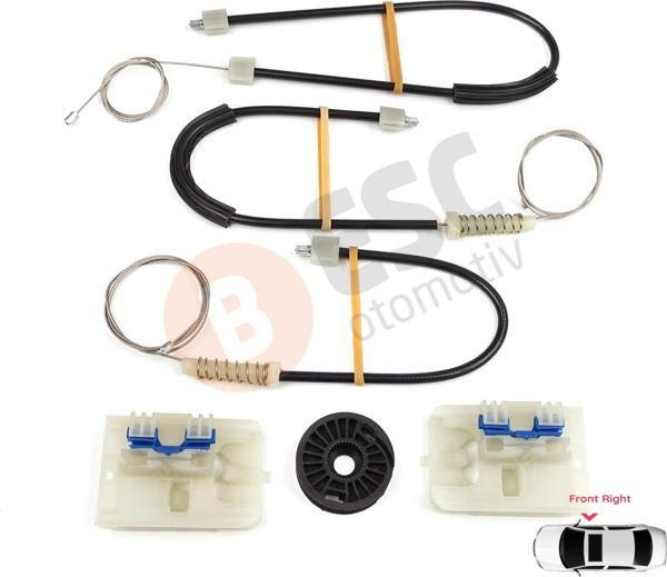 VW Passat B8 3G CB Magotan B8L 3G0837462 İçin Ön Sağ Kapı Cam Kriko Tamir Seti - Image 1