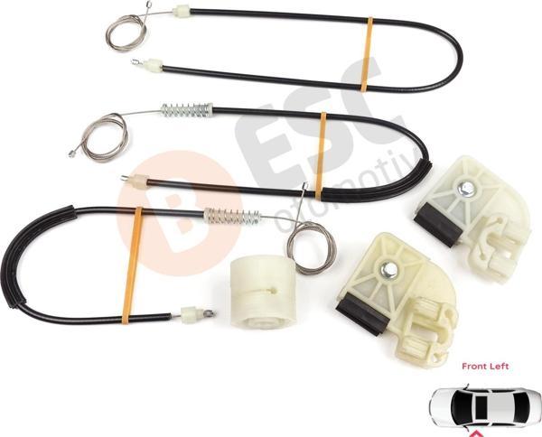 VW Transporter T5 T6 Caravelle Multivan 2003-2024 7H0837753 İçin Ön Sol Kapı Cam Kriko Tamir Seti - Image 1