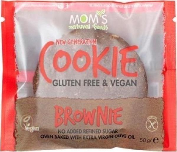 Mom's Natural Foods Cookıe Gluten Free & Vegan Brownıe 50g e - Image 1