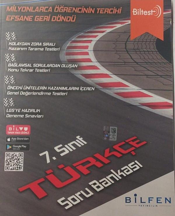 7. Sınıf Biltest Türkçe Soru Bankası - Bilfen Yayınları - Image 1