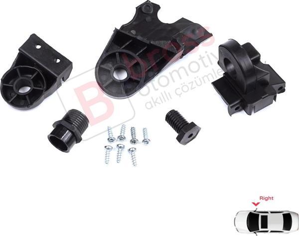 Mercedes C Class W205 C205 S205 A205 2013-2023 A2058200414 İçin Sağ Ön Far Ayak Tamir Seti - Image 1