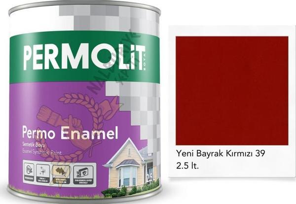 Permolit Enamel Sentetik Yağlı Boya BAYRAK KIRMIZI 2.5 Lt. - Image 1