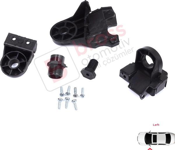 Mercedes C Class W205 C205 S205 A205 2013-2023 A2058200514 İçin Sol Ön Far Ayak Tamir Seti - Image 1