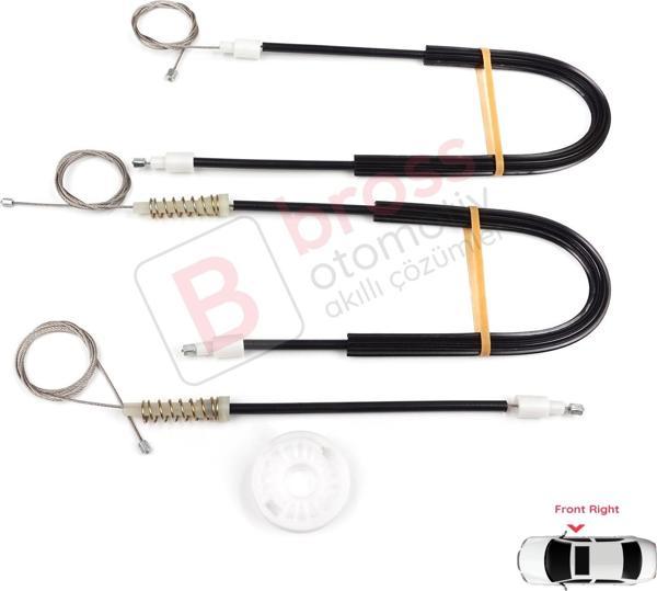 Citroen C5 MK1 DC DE 2000-2007 9222J5 İçin Ön Sağ Kapı Cam Kriko Tamir Seti - Image 1