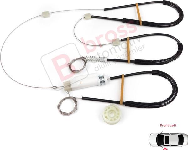 VW CC Passat CC 357 358 2008-2017 4-Kapı 3C8837461 İçin Ön Sol Kapı Cam Kriko Tamir Seti - Image 1