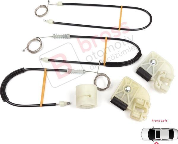 VW Transporter T5 T6 Caravelle Multivan 2003-2024 7H0837753 İçin Ön Sol Kapı Cam Kriko Tamir Seti - Image 1