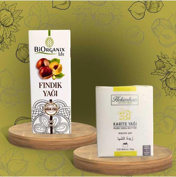 Çare Burada Karite Yağı 100 Ml Ve Fındık Yağı Soğuk Sıkım 100 Ml - Image 1