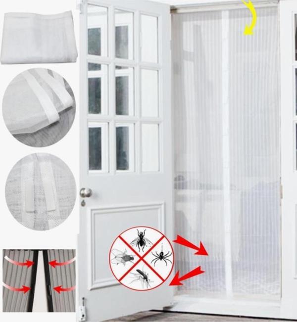 Kapı Sinekliği 2 Adet 60cmx210cm Mıknatıslı Manyetik Sineklik Tülü Kolay Montaj Perde - Image 1