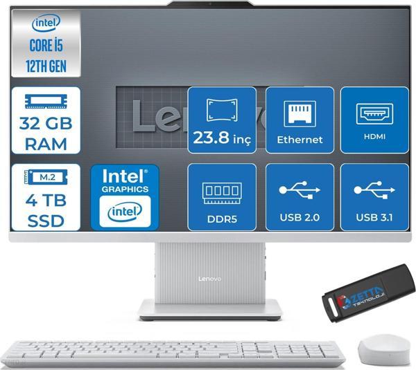 Lenovo Ideacentre Aıo 24IRH9 Intel Core I3-1315U 32GB Ddr5 4tb SSD 23.8" Freedos F0HN0052TRF10 + Zetta USB Bellek - Image 1