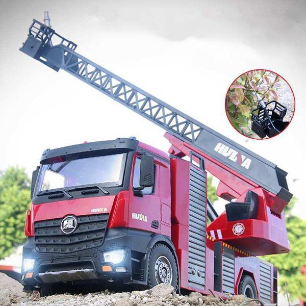 HUINA 1561 1/14 22CH RC Model Merdivenli Yangın Söndürme İtfaiye Kamyonu - Su Püskürtme Fonksiyonlu 2.4G Sesli ve Işıklı - Image 1