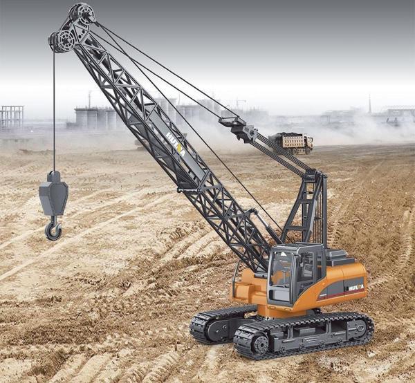 HUINA 1572 1/14CH RC Model Ekskavatör Paletli Vinç Uzaktan Kumandalı Metal İş Makinesı - 2.4G Full Fonksiyon SesliIşıklı - Image 1