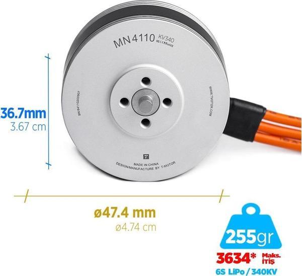 T-Motor MN4110 340KV Brushless Fırçasız UAV Motor Multikopter Multi-rotor Quadcopter Hexacopter Drone Motoru - Image 1