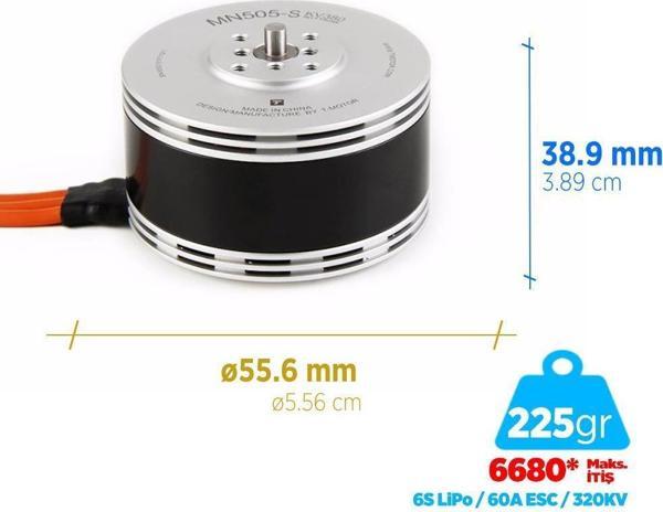 T-Motor MN505-S 320KV Brushless Fırçasız Fırçasız UAV Motor Multikopter Multi-rotor Quadcopter Hexacopter Drone Motoru - Image 1