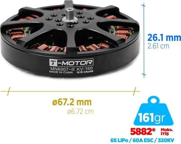 T-Motor MN6007II 320KV Antigravity Outrunner Brushless UAV Multikopter Multi-rotor Quadcopter Hexacopter Drone Motoru - Image 1
