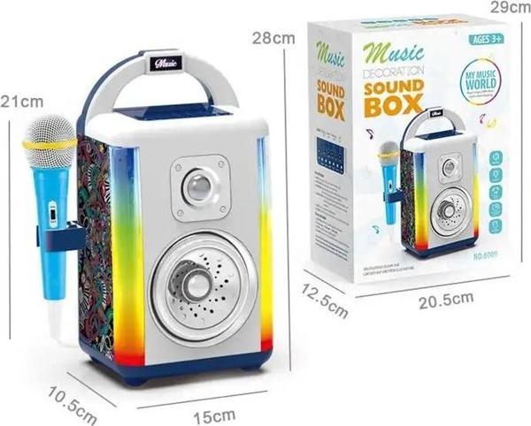 MİKROFONLU BLUETOOTLU KAREOKE SETİ IŞIKLI ÇOK FONKSİYONLU - Image 1