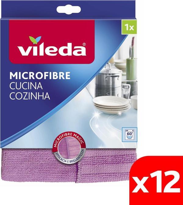 Vileda 12 Paket Mikrofiber Mutfak Temizlik Bezi - Image 1