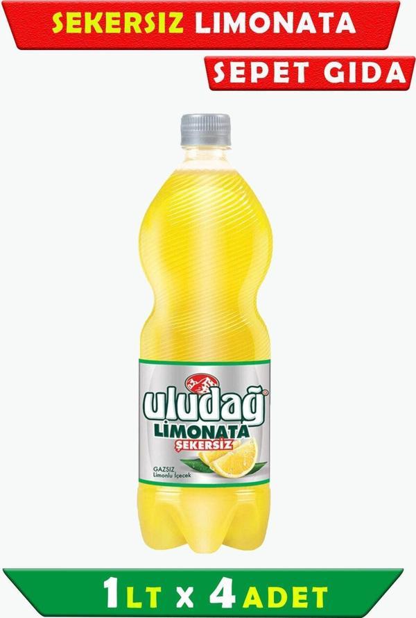 Uludağ Şekersiz Limonata 1 Lt X 4 Adet - Image 1