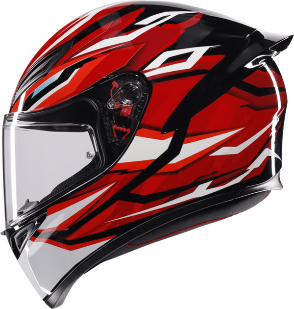 AGV KASK / K1 S LİON BLACK-RED-WHİTE CONFİGURATİON KAPALI KASK - Image 1