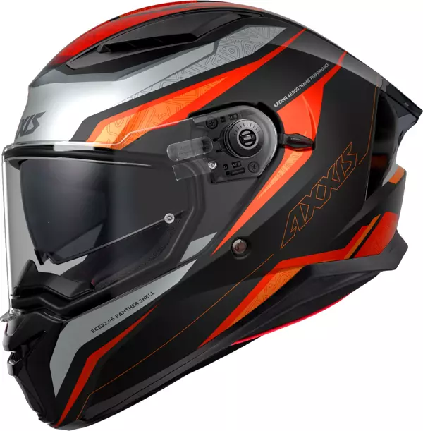 AXXIS PANTHER SV PRESTIGE B5 MATT FLUO RED FULL FACE KASK - Image 1