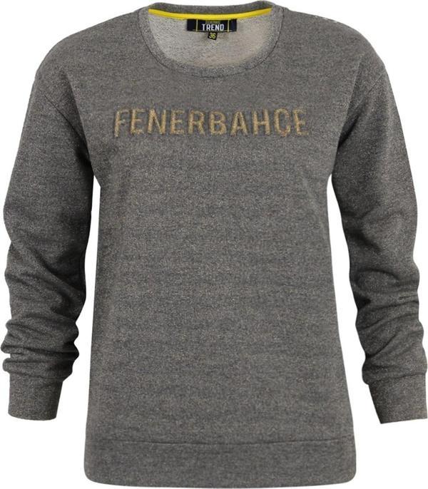 Fenerbahçe Lisanslı Kadın Trend Glıtterlı Emboss Sweat - Image 1