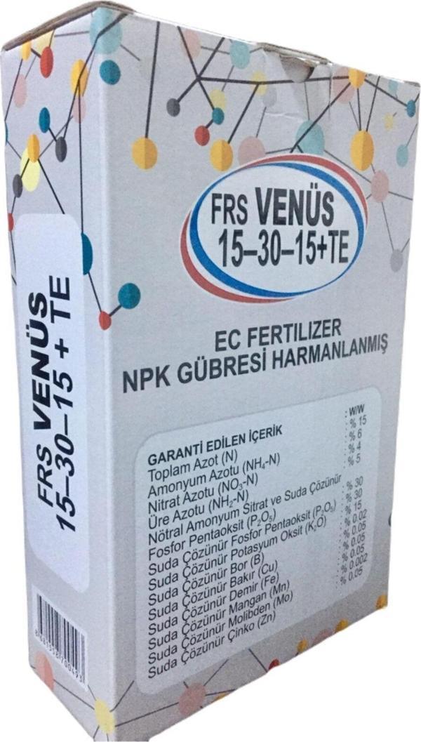 Frs Venüs 15.30.15 + Te Npk Gübresi Harmanlanmış 1 Kg (Çiçek Ve Bitki Orkide Besini) Meyve Sebze  - Image 1
