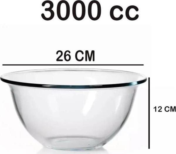 Paşabahçe 59614 Arda Türkmen Borcam Hazırlık Karıştırma Kabı Kasesi 26Cm 3000Cc - Image 1