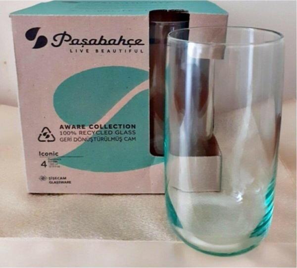 Paşabahçe 420805 Aware Iconic 4Lü Yeşil Meşrubat Bardağı 365Cc - Image 1