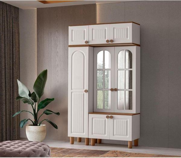 Avm 24 Ücretsiz Montaj-%100 MDF-Aytaşı-Bohem Papatya Aynalı Portmanto - Image 1