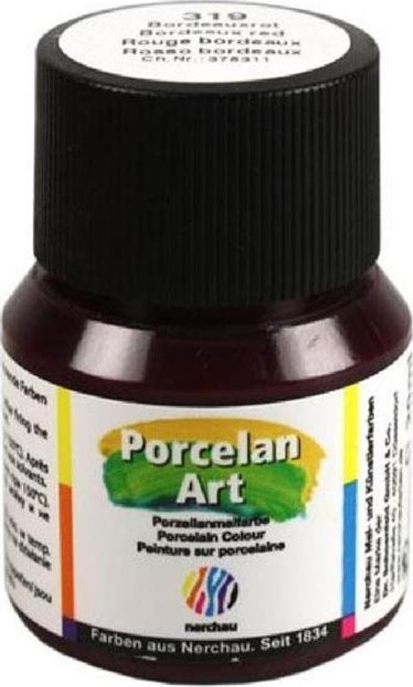 Nerchau Porselen Boyası 20 Ml Bordeaux Kırmızı 319 - Image 1