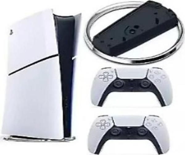Sony Playstation 5 Slim Dijital + 2. DualSense Ps5 Kol+ Vertical Stand Dikey Ayak Beyaz - Image 1