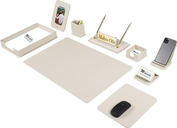 Makro Ofis Dora Sümen Takımı 11 Parça Krem - Image 1