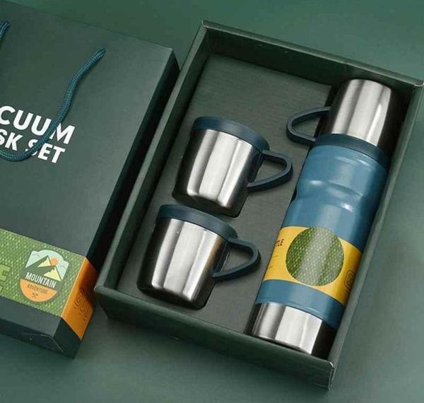 Kapris Çelik 3lü Termos Seti 680 ml Mavi Kap-290 - Image 1