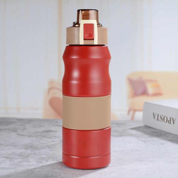Kapris Çift Katlı Paslanmaz Çelik Termos Matara 380 ML Kırmızı Kap-285 - Image 1