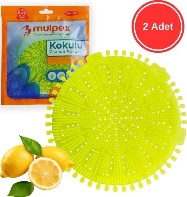 Mulpex Limon Kokulu Pisuvar Süzgeci - 2 Adet - Pisuvar, Küvet ve Lavabolar İçin 15x15 cm - Image 1