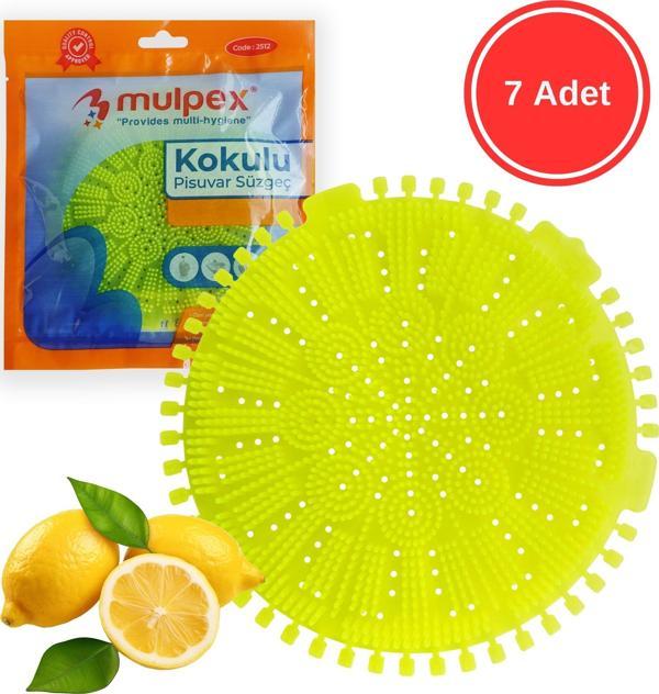 Mulpex Limon Kokulu Pisuvar Süzgeci - 7 Adet - Pisuvar, Küvet ve Lavabolar İçin 15x15 cm - Image 1