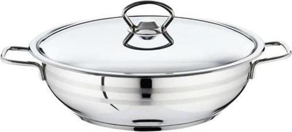 Bestinox 34x12 cm Flanşlı Kulp Çelik Kapaklı Çelik Kısa Tencere-10 Litre - Image 1
