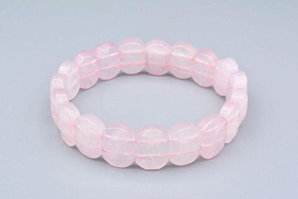 Rolex Model Hakiki Doğal Pembe Kuvars Taşı Bileklik - Image 1