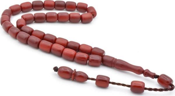 Sistemli Fıçı Kesim Bilek Boy Kırmızı Fiber Tesbih - Image 1