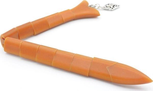 Usta İşi Orijinal Balık Model Turuncu Fiber Tesbih Alman Fiber - Image 1