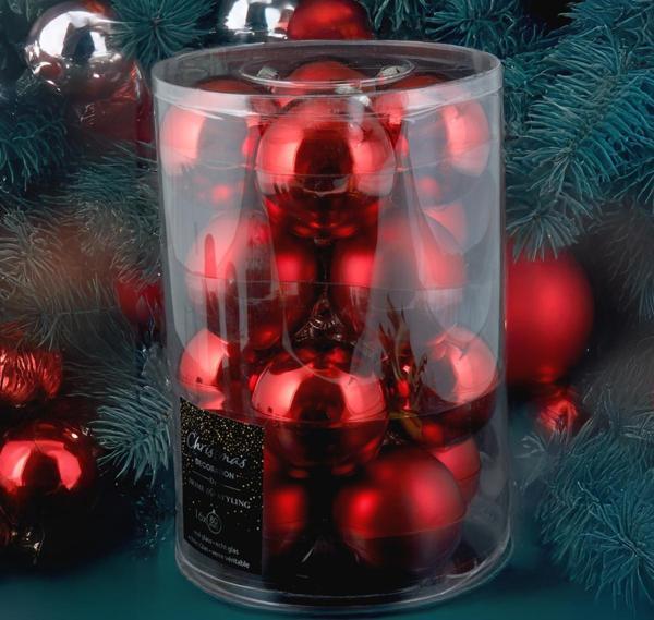 Koopman New Year 16 Parça Yılbaşı Topu Red 80 mm - Image 1