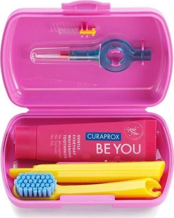 CURAPROX SEYAHAT FIRÇA SETİ KOYU PEMBE - Image 1